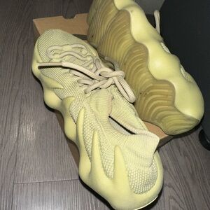 Yellow Knit Sneakers